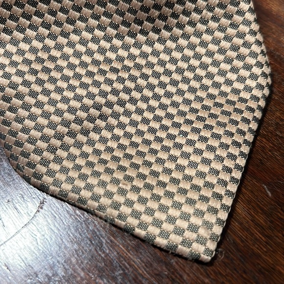 Vanzon Black & Gold checkered Tie - Picture 1 of 5